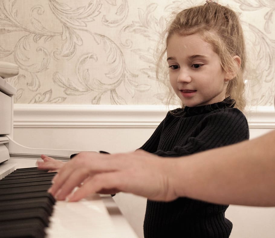 Baby, Girl, Cute, Portrait, Childhood, People, Kids, - Piano - HD Wallpaper 