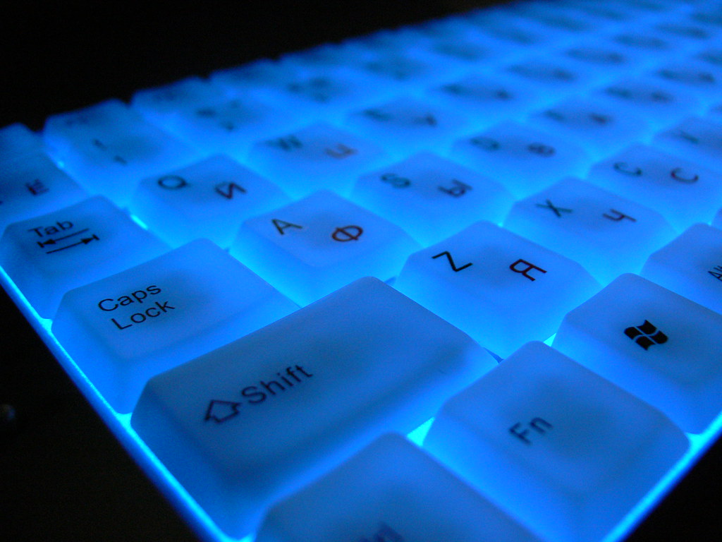 Neon Keyboard - HD Wallpaper 