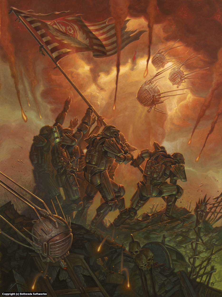 Fallout Brotherhood Of Steel Art - HD Wallpaper 