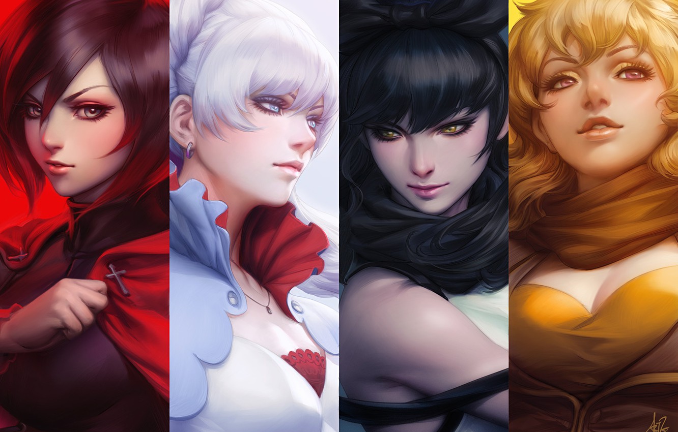 Photo Wallpaper Girls, Face, Anime, Art, Rwby, Ruby - Artgerm Rwby - HD Wallpaper 
