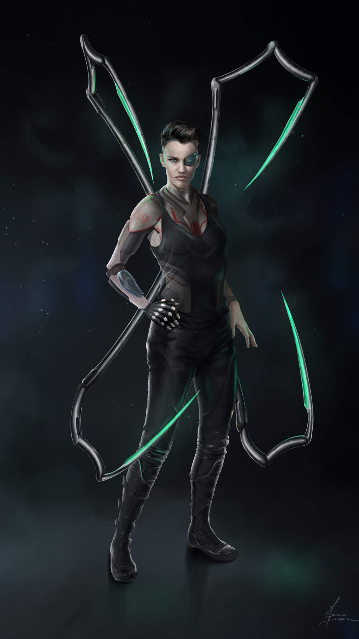 Ruby Rose Mobile Wallpaper In Cyberpunk 2077 - Superhero - HD Wallpaper 