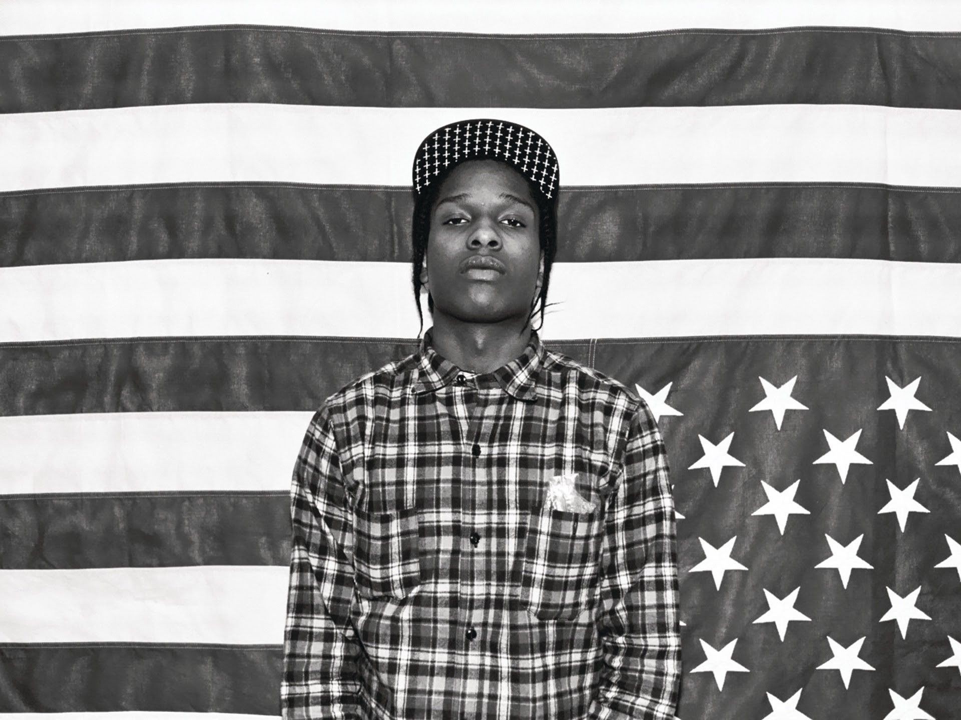 Asap Rocky Iphone 5 Wallpaper 65 - Asap Rocky Black American Flag - HD Wallpaper 