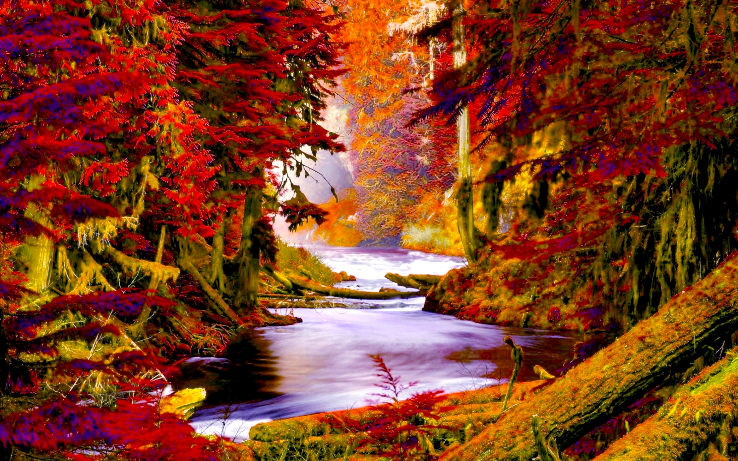 Landscape Autumn Forest Autumn - HD Wallpaper 