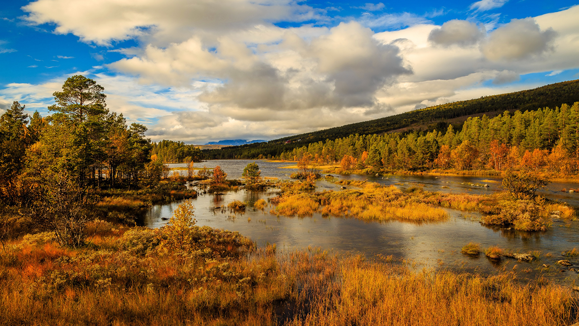 Autumn Landscape Norway - HD Wallpaper 