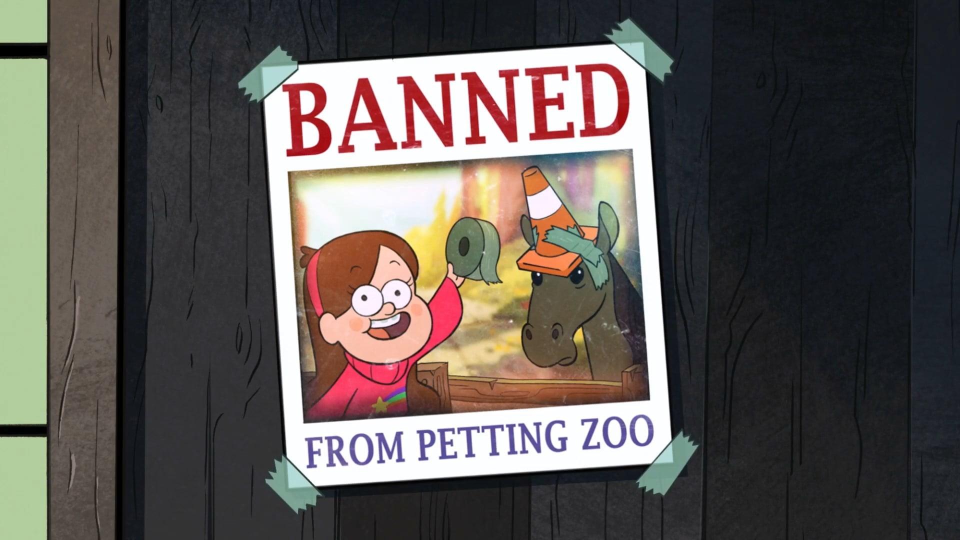 Caballo Con Cono De Tránsito En La Cabeza Animado - HD Wallpaper 