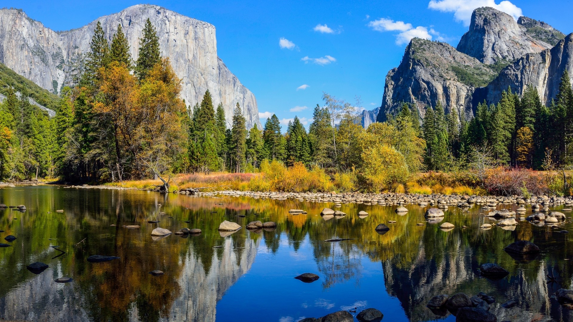 Preview Wallpaper Yosemite National Park, Lake, Rocks, - 4k Backgrounds - HD Wallpaper 