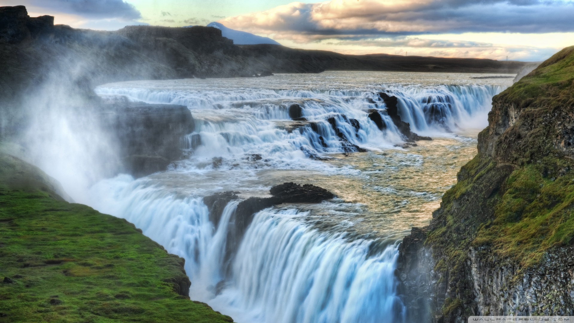 Gullfoss Waterfall - HD Wallpaper 