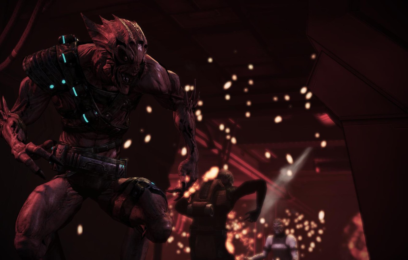 Photo Wallpaper Space Station, Omega, Mass Effect 3, - Darkness - HD Wallpaper 