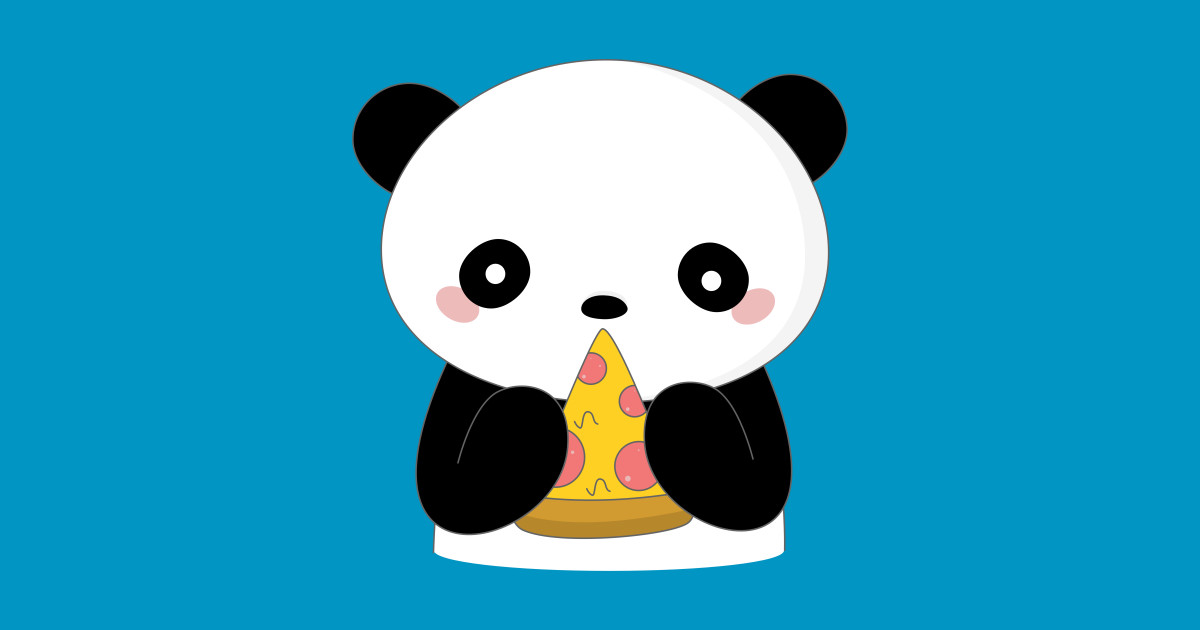 Pretty Pictures - Kawaii Panda Eating Pizza - HD Wallpaper 