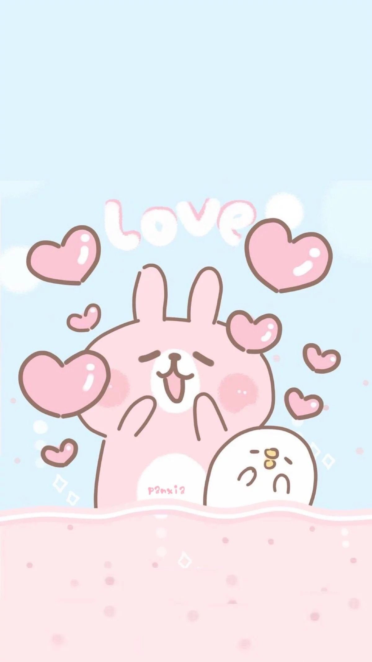 Pink Wallpaper Iphone, Iphone 7 Wallpapers, Kawaii - วอลเปเปอร์ หัวใจ สีชมพู - HD Wallpaper 