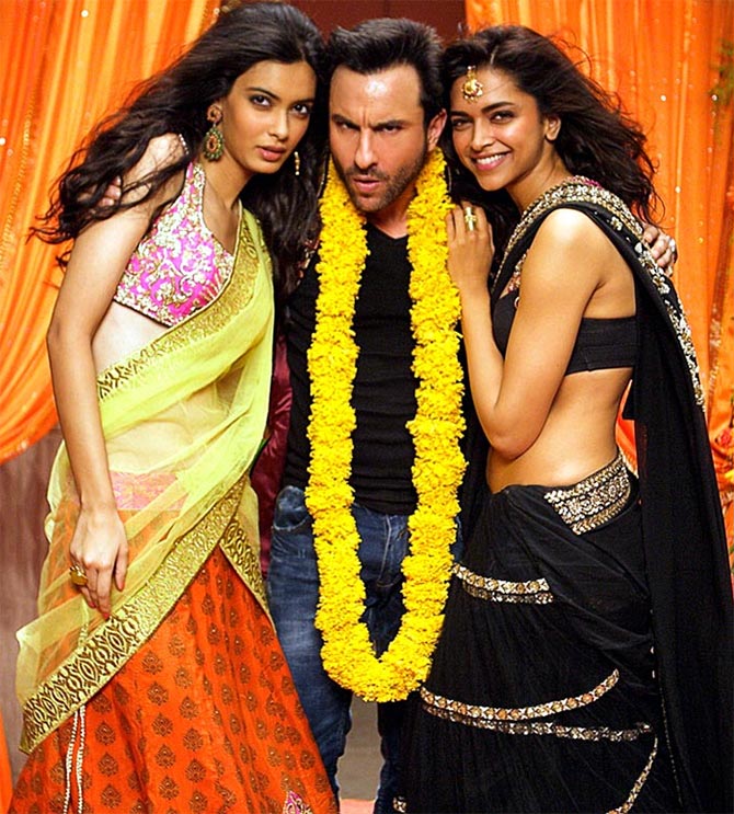 Diana Penty, Saif Ali Khan And Deepika Padukone - Deepika Padukone Second Hand Jawaani - HD Wallpaper 