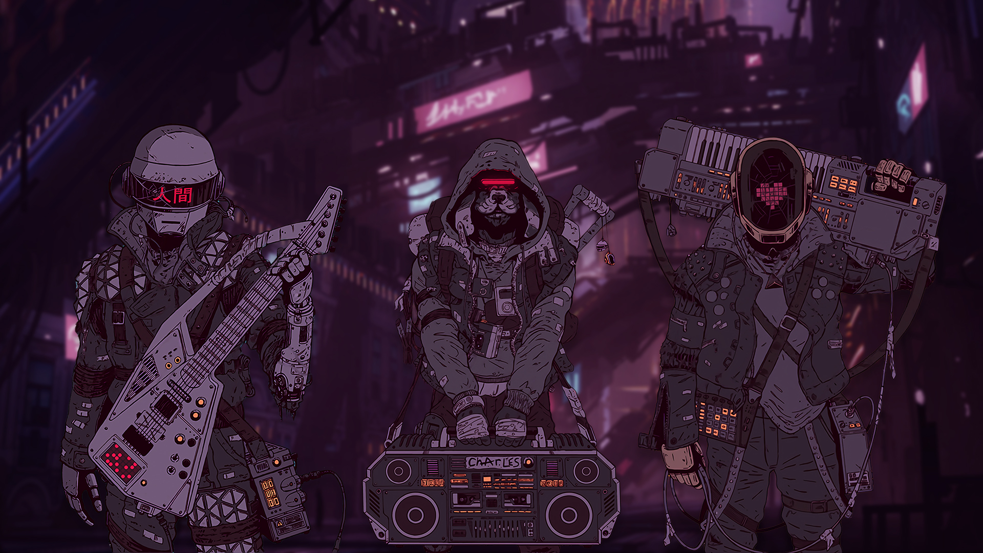 Daft Punk Cyberpunk 2077 - HD Wallpaper 