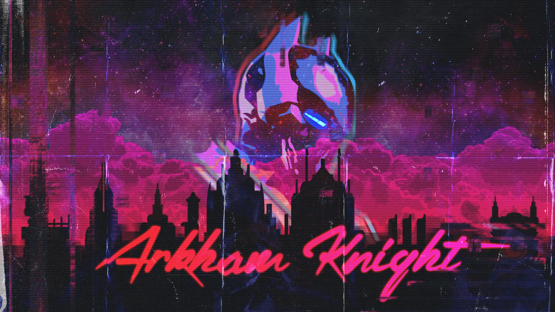 pink and blue retro