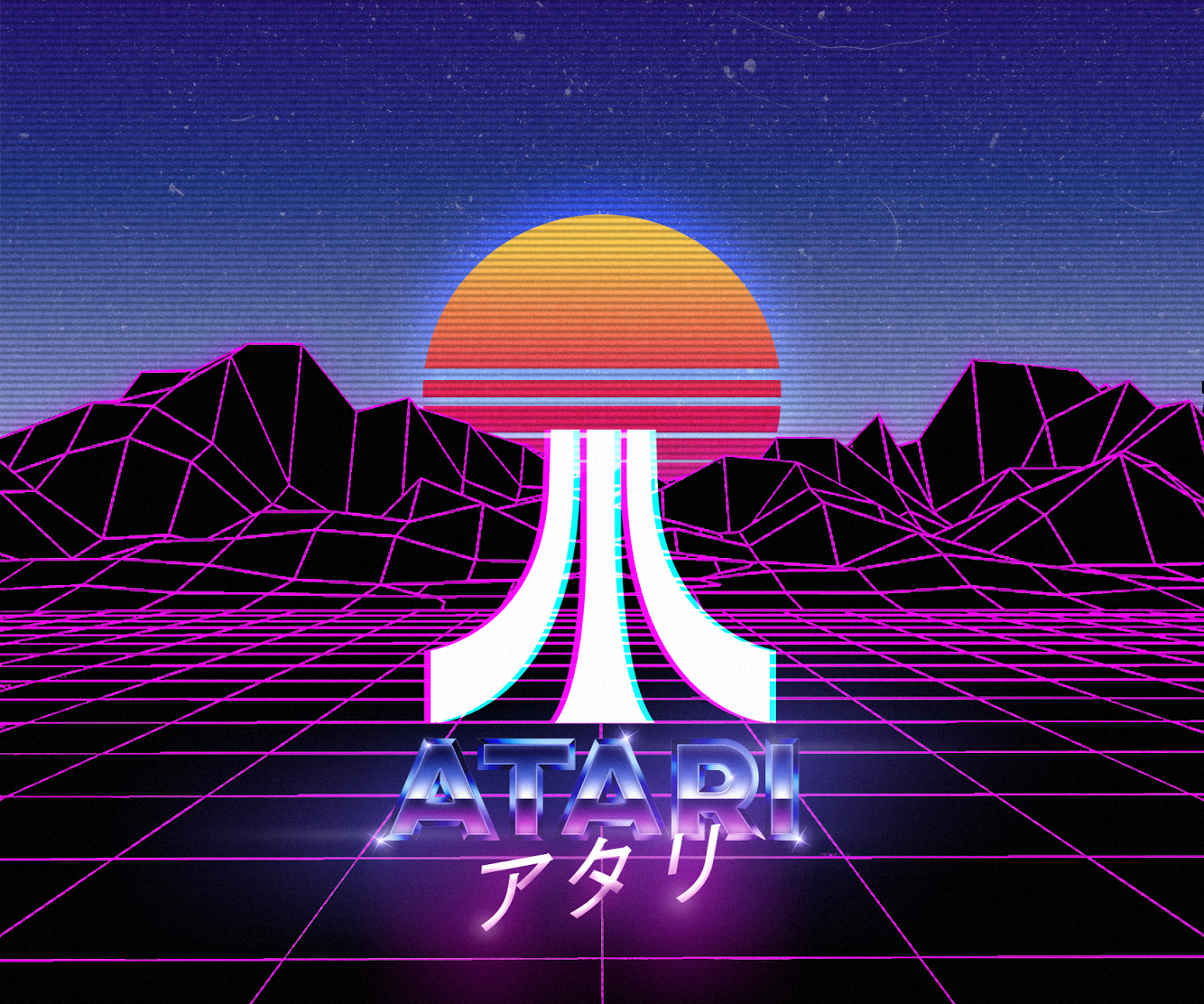 Retrowave Wallpaper Atari - HD Wallpaper 