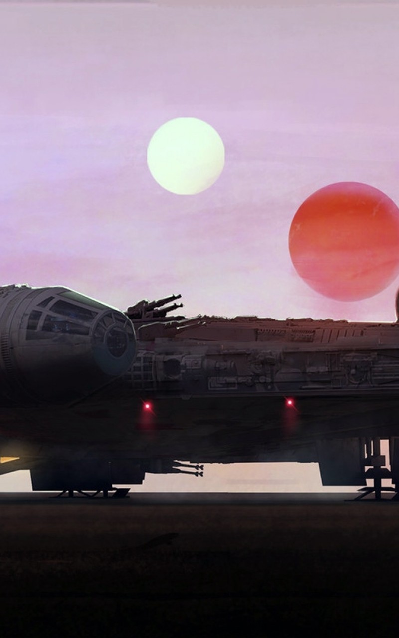 Millennium Falcon, Star Wars, Planet, Sci-fi - Iphone Star Wars Planet - HD Wallpaper 