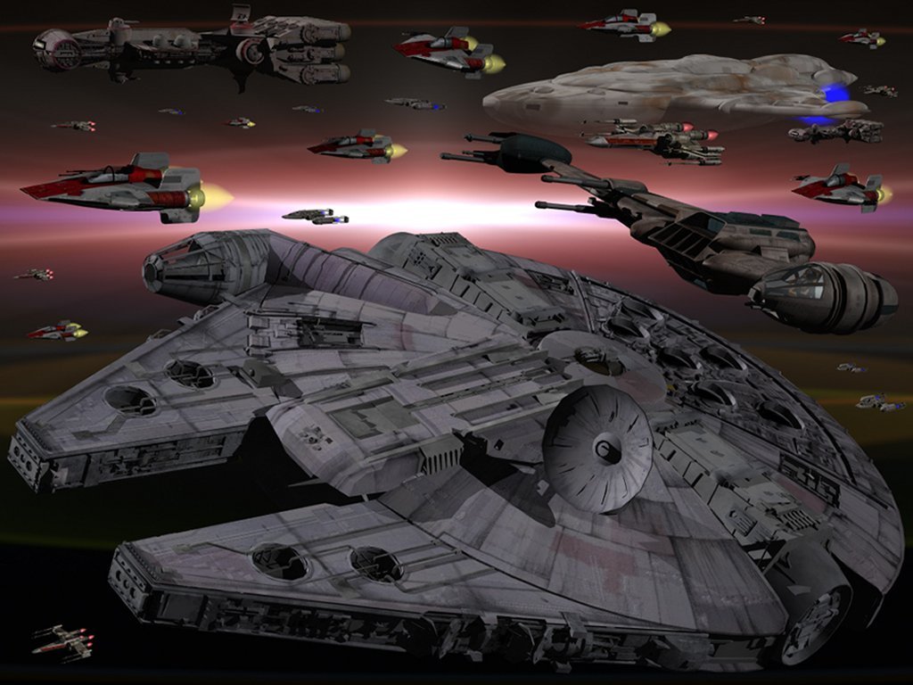 Millenium Falcon - Star War Rebels Fleet - HD Wallpaper 