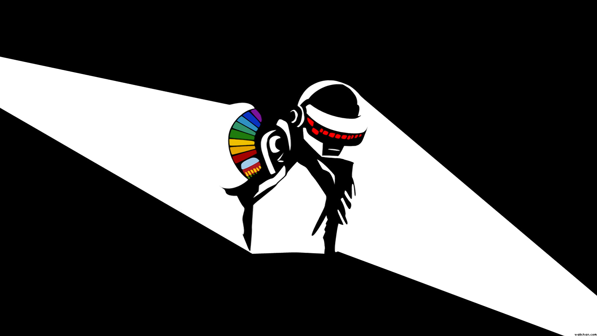 Daft Punk Black And White - HD Wallpaper 