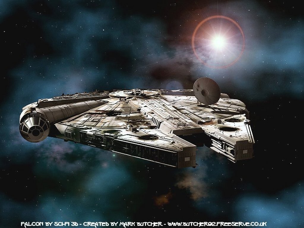 Star Wars Wallpaper - Millenium Falcon Star Wars 7 - HD Wallpaper 
