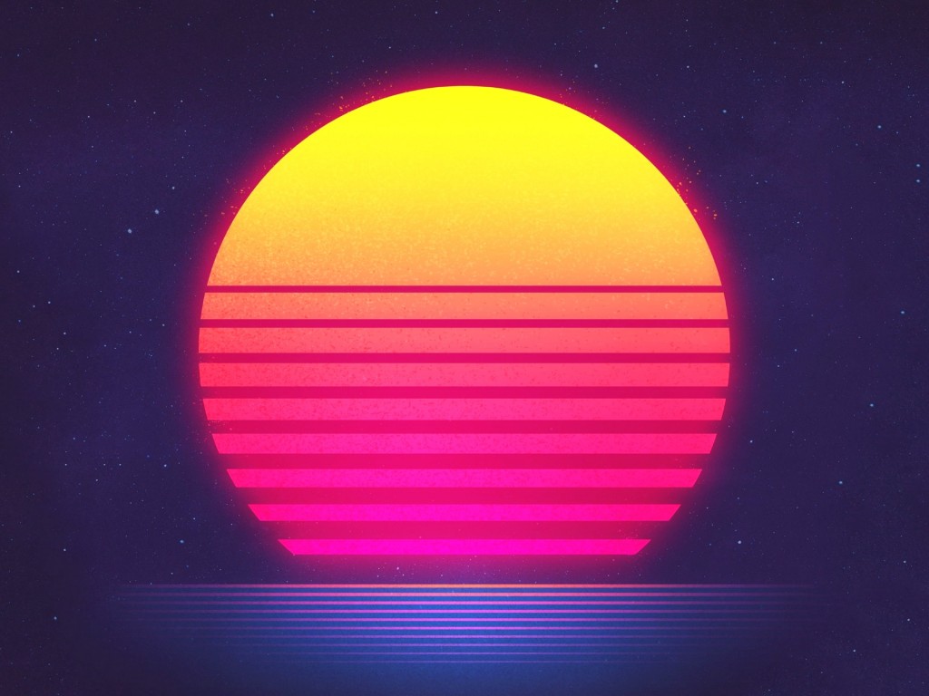 Retrowave Sunset - HD Wallpaper 