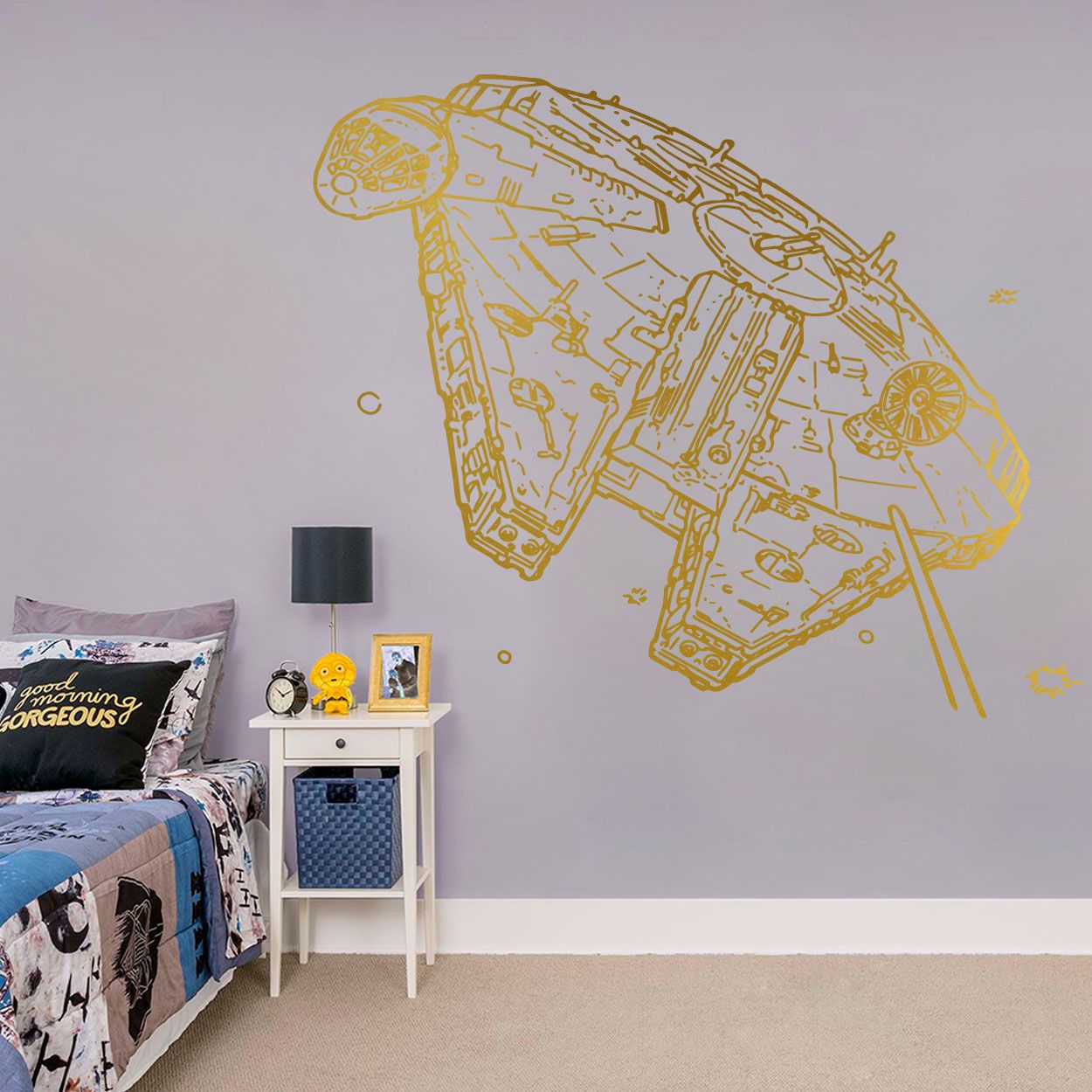Millenium Falcon Wall Sticker - Star Wars Rise Of Skywalker Millennium Falcon - HD Wallpaper 