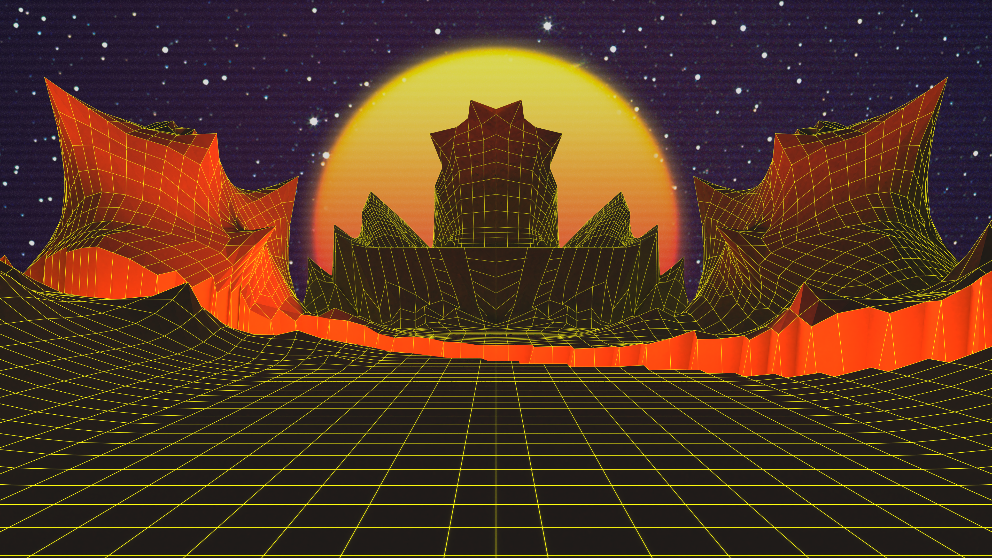 New Retro Wave Wallpaper - HD Wallpaper 