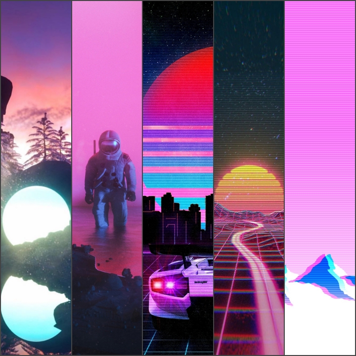 Aesthetic Vapowave Synthwave Wallpaper Iphone Android - Visual Arts - HD Wallpaper 