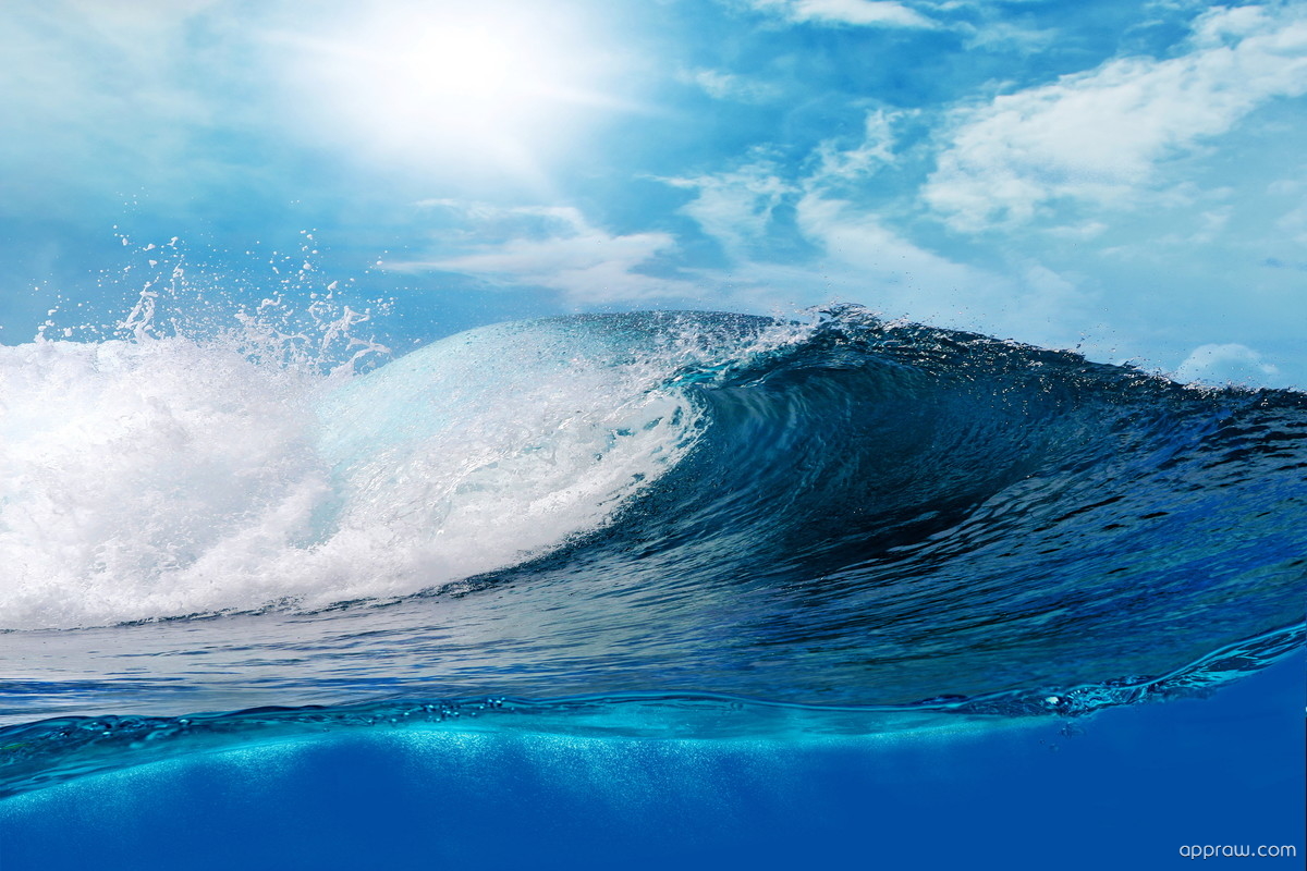 Ocean Waves Large Hd - HD Wallpaper 
