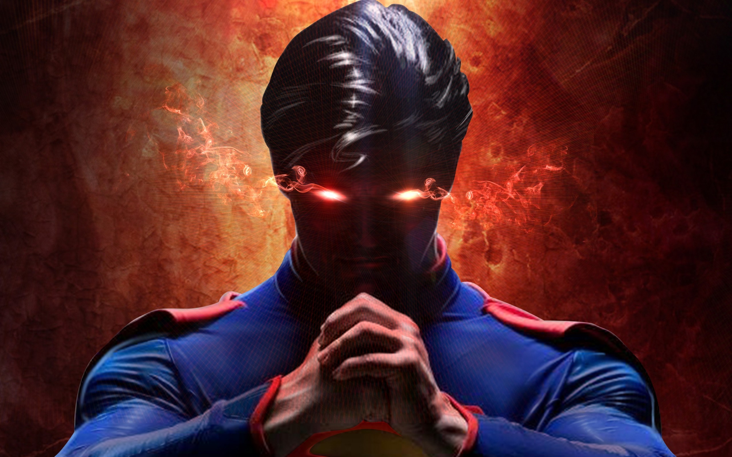 Superman, Red Eyes, Laser - Superman Laser Eyes Art - HD Wallpaper 