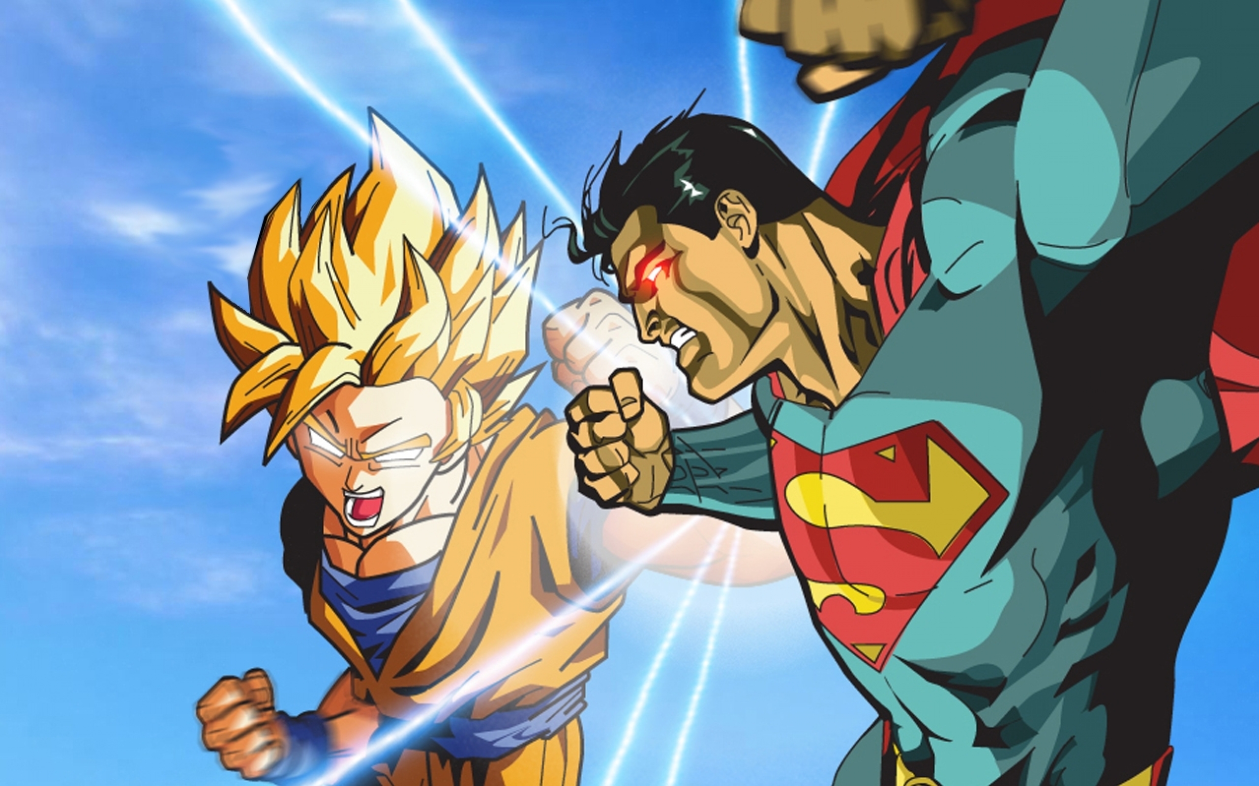 Goku Vs Superman - HD Wallpaper 
