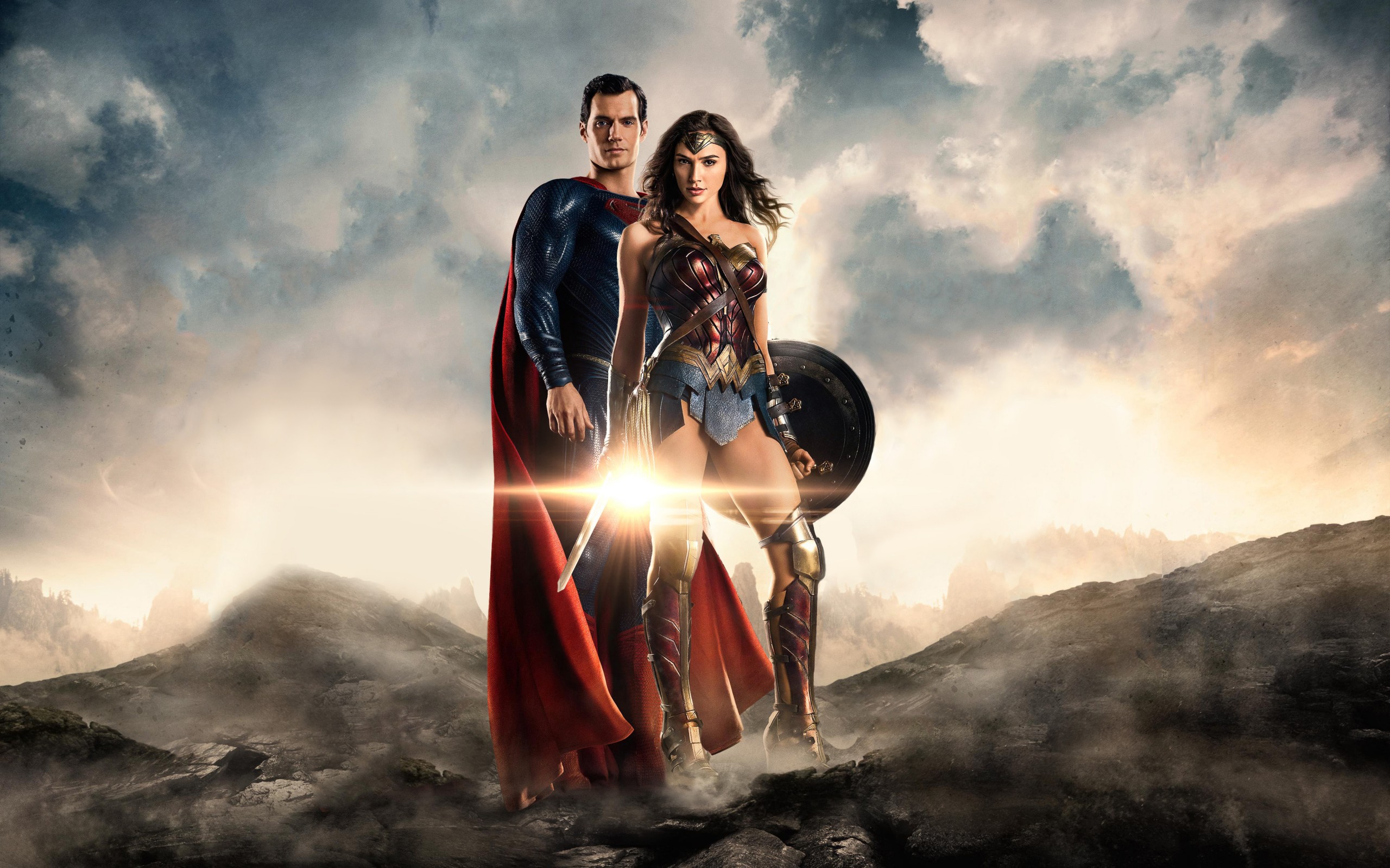 Wonder Woman And Superman Justice League - HD Wallpaper 