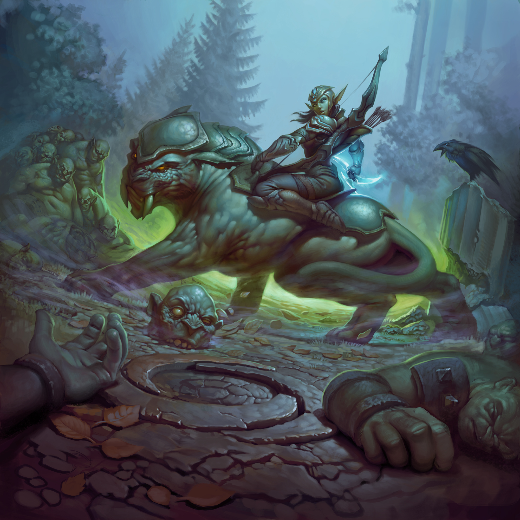 Elven Archer Fantasy Art - HD Wallpaper 