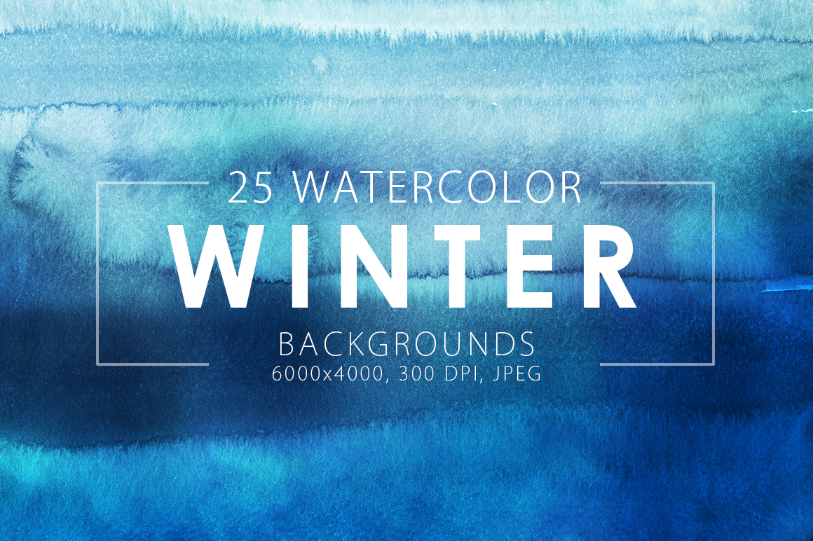 Winter Watercolor Backgrounds - HD Wallpaper 