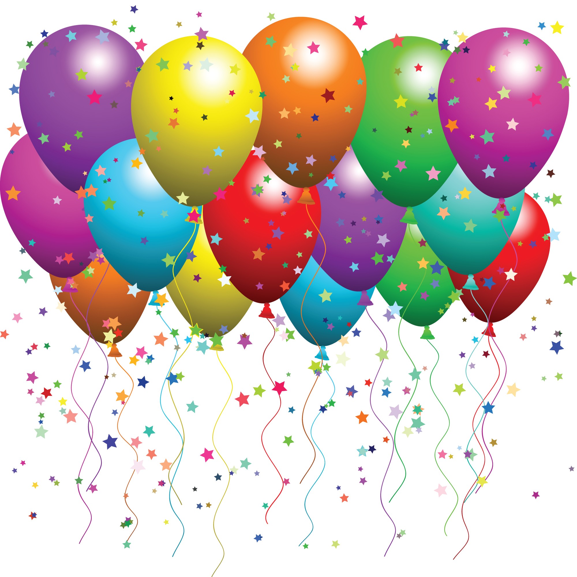 Balloon Desktop Wallpaper - Clip Art Happy Birthday Balloons - HD Wallpaper 