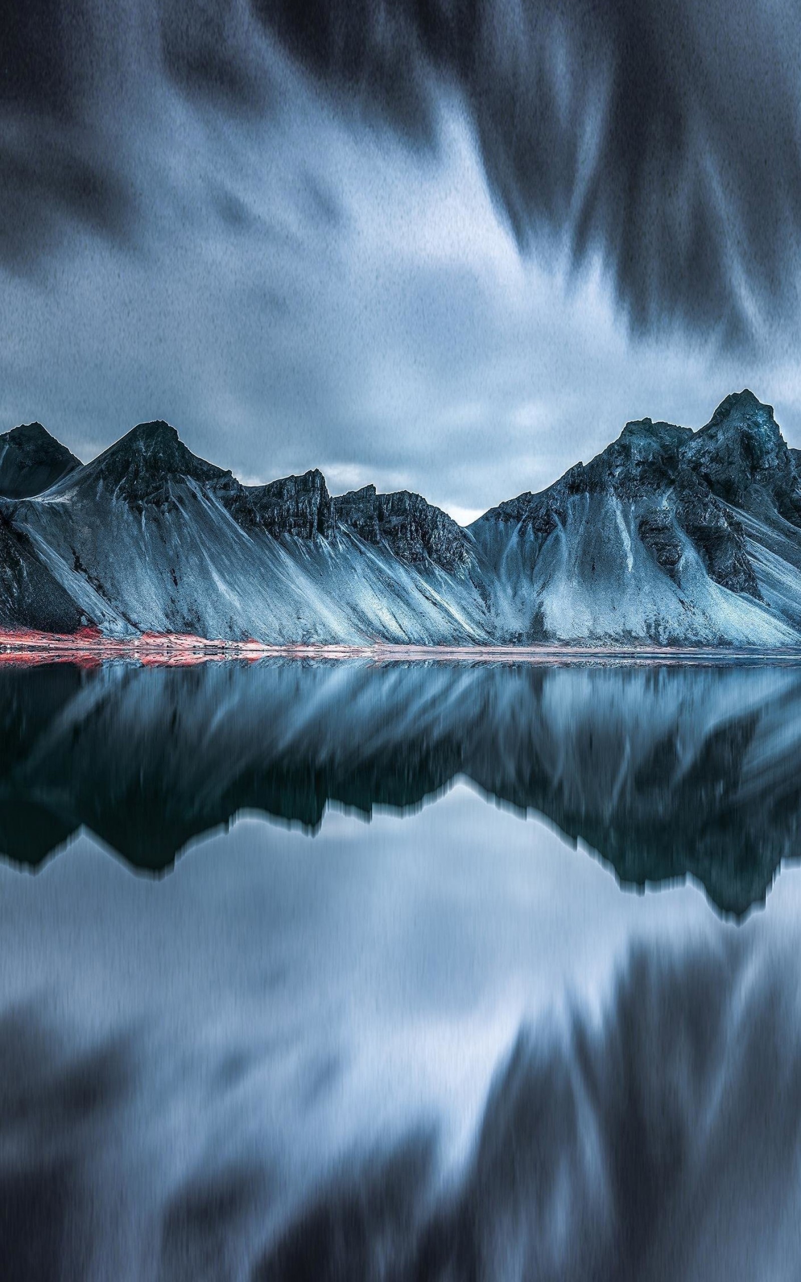 Iceland, Scenery, Mountain, Reflection, Gloomy, Dark - Iceland 4k - HD Wallpaper 