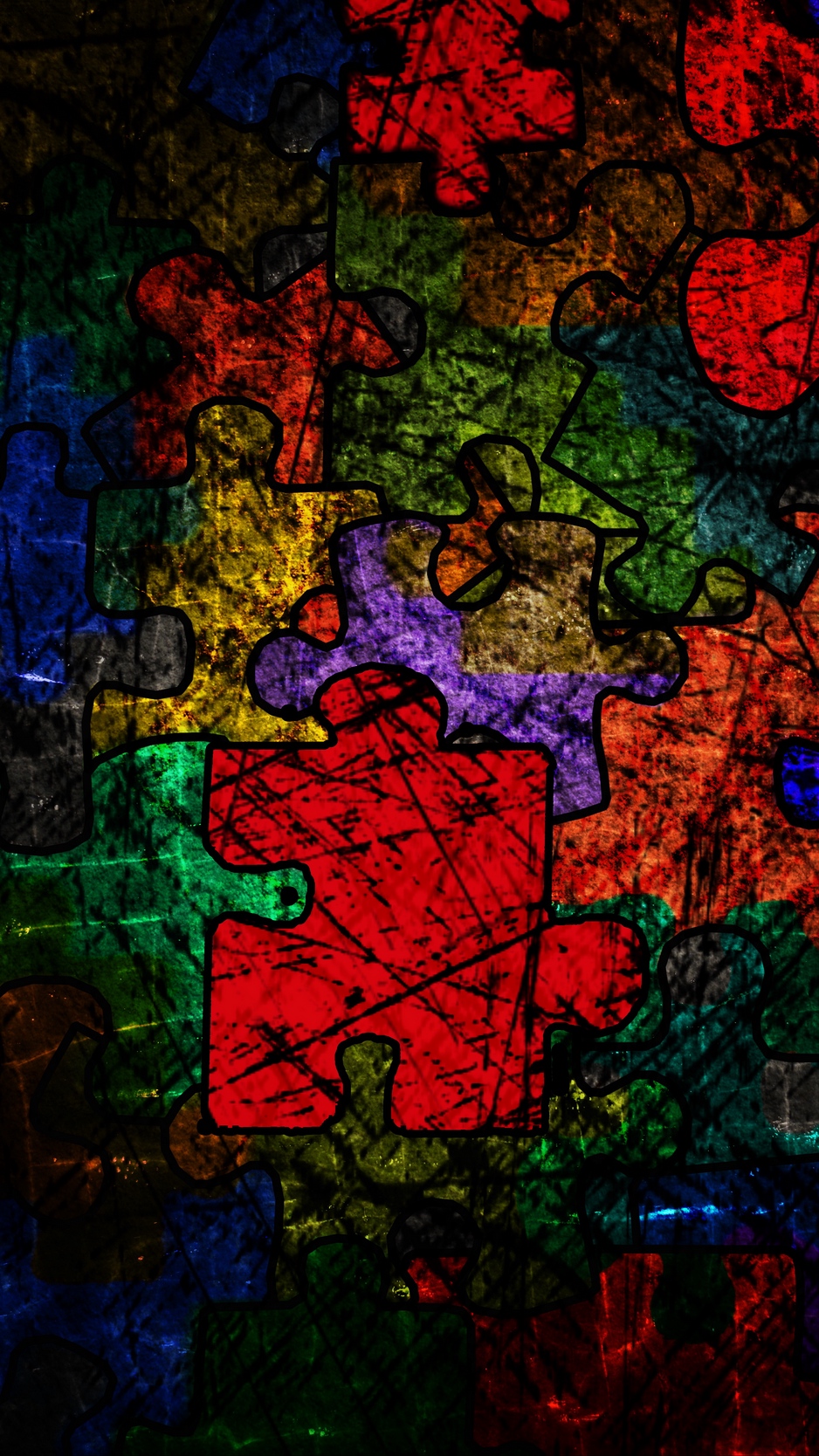 Wallpaper Puzzle, Detail, Grunge - Cool Puzzle Background - HD Wallpaper 