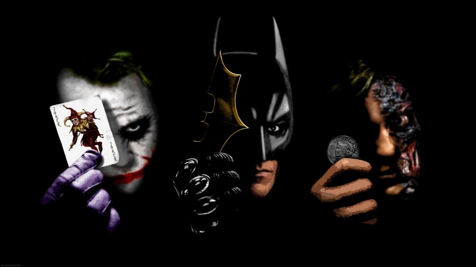 Joker Batman Twoface Batman Dark Joker Knight Hd Wallpaper,movie - Joker Vs Batman Hd - HD Wallpaper 
