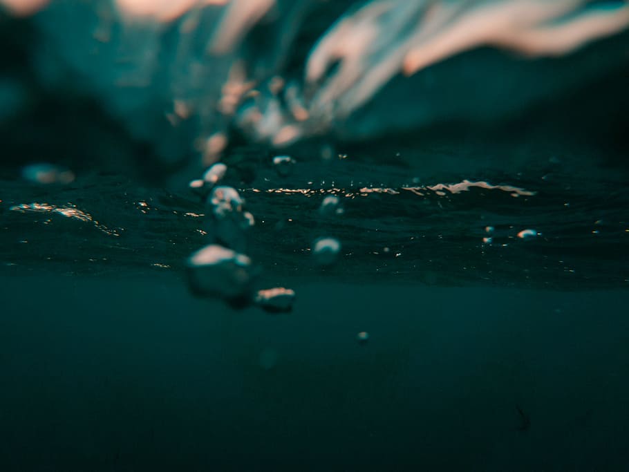 Shallow Focus Photography Of Under Water, Bubble, Ocean, - Nct 127 Sun And Moon - HD Wallpaper 