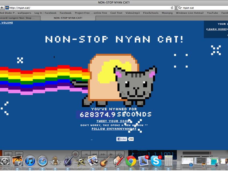 Longest Non-stop Nyan Cat - Non Stop Nyan Cat - HD Wallpaper 