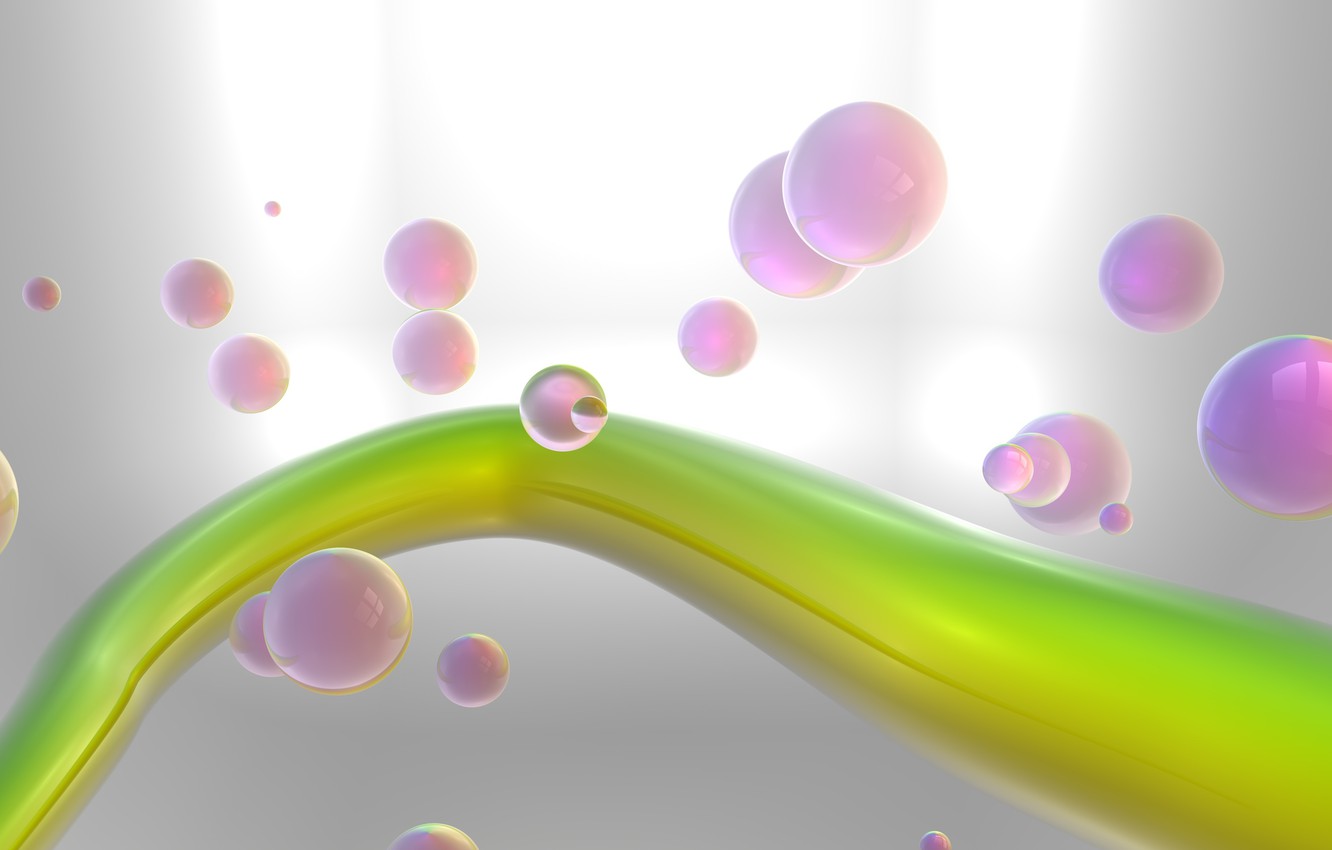 Photo Wallpaper Bubbles, Balls, Snake, Pink - Name Rajiv - HD Wallpaper 