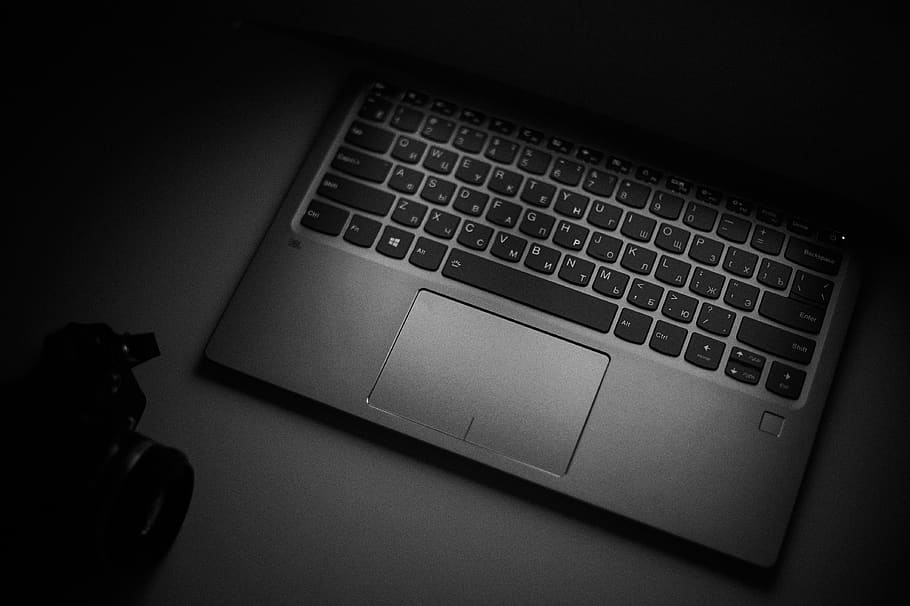 Laptop, Notebook, Lenovo, 720s, Bw, Technology, Computer, - Laptop - HD Wallpaper 