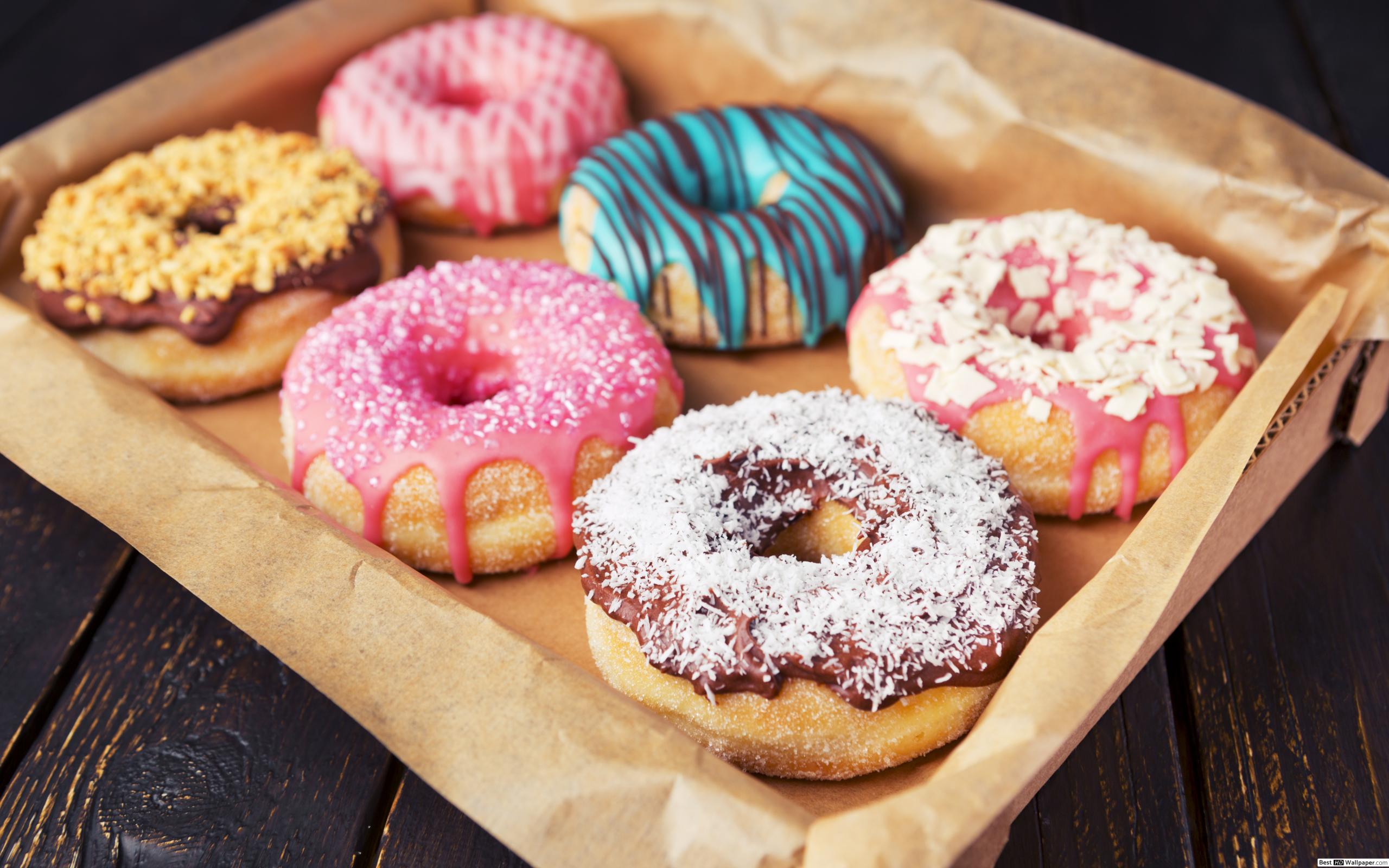 Sweet Food Doughnut - HD Wallpaper 