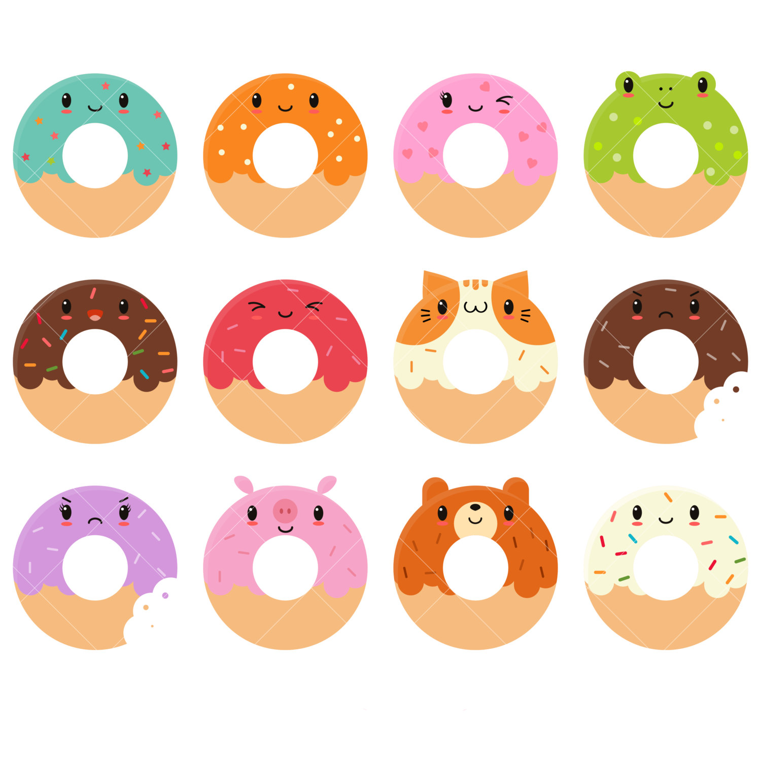 28 Collection Of Donut Clipart Tumblr - Kawaii Donut Clip Art - HD Wallpaper 