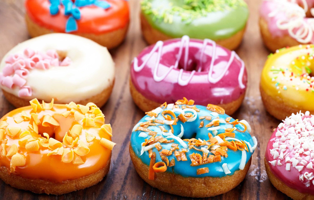 Photo Wallpaper Donuts, Glaze, Doughnuts - Instagram Foods In San Diego - HD Wallpaper 