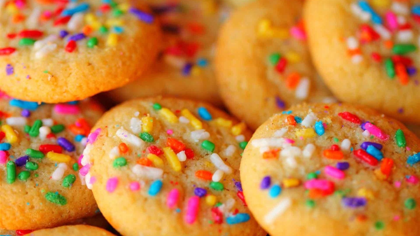 Cookies Sprinkles Sweet-high Quality Wallpaper2014 - Pastries Backgrounds - HD Wallpaper 