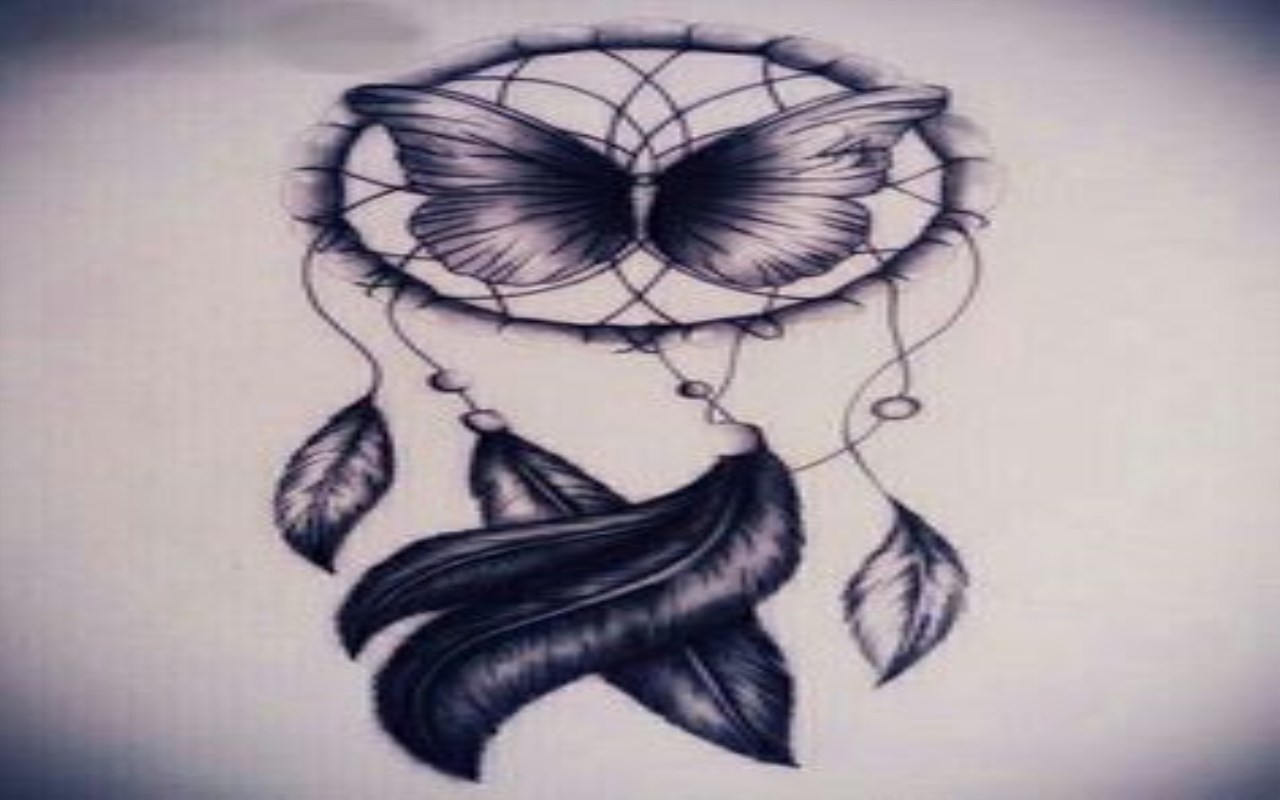 Purple Dream Catcher Tattoo - HD Wallpaper 