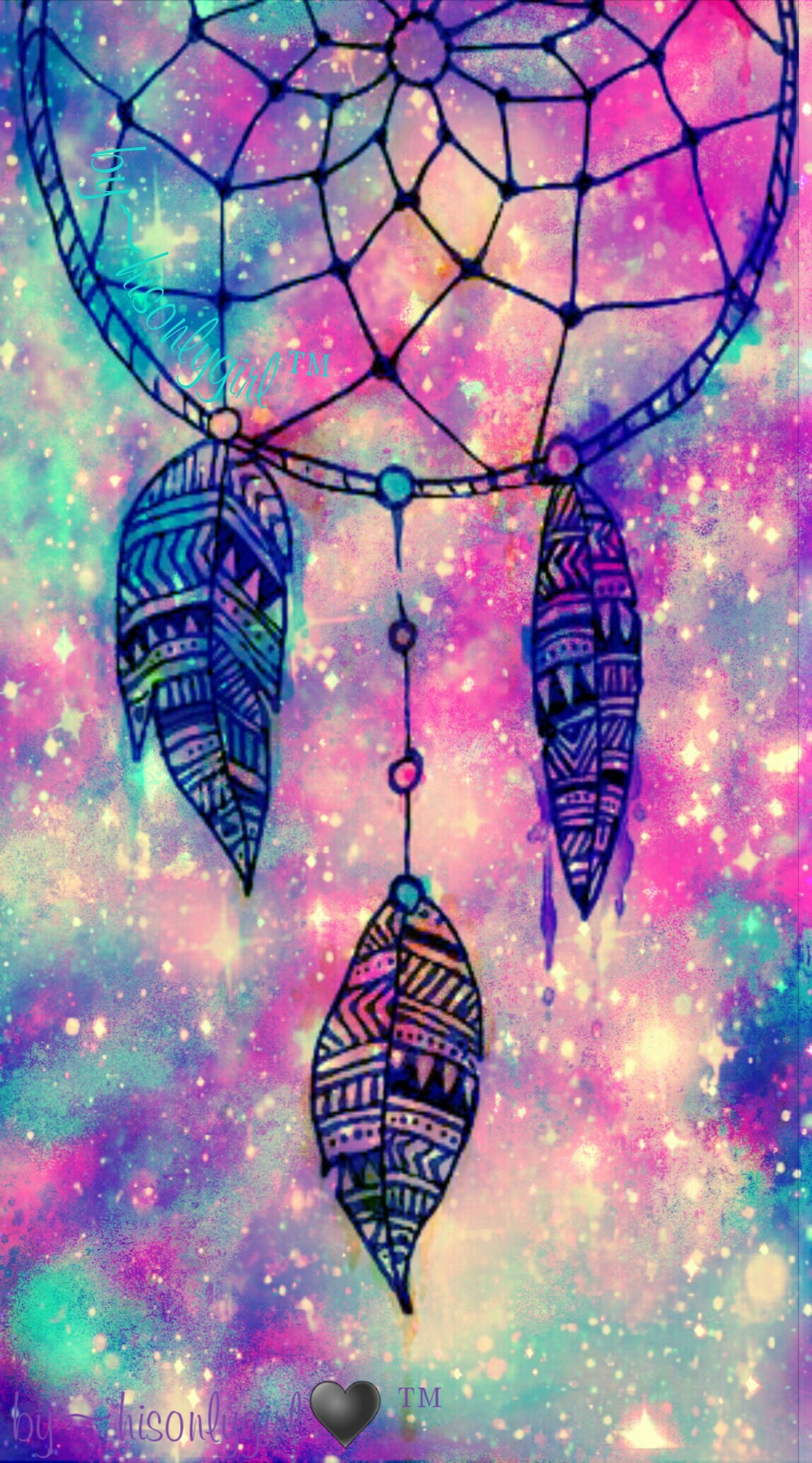 Dream Catcher Iphone Wallpapers Tumblr - Dream Catcher With Galaxy - HD Wallpaper 