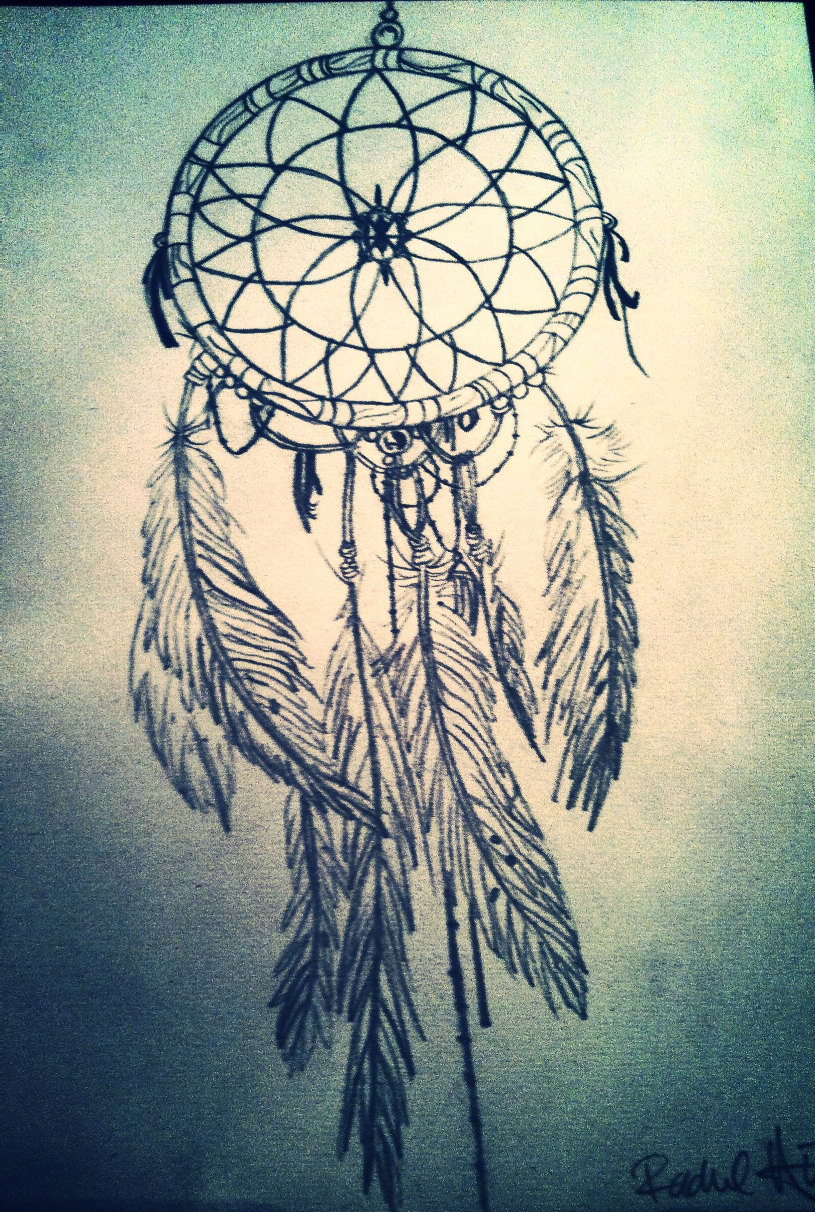 My Dream Catcher Drawing - Beautiful Dream Catcher Drawing - HD Wallpaper 