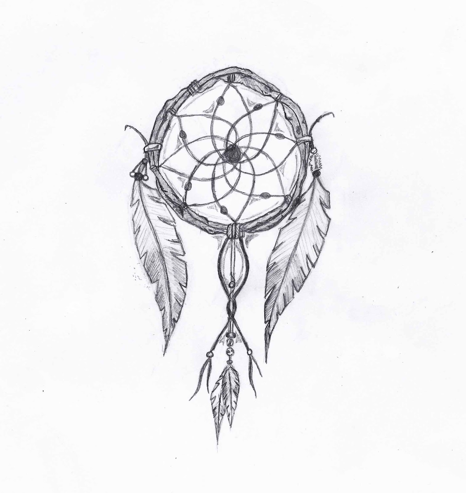 Angel Drawing Dream Catcher For Free Download - Dream Catcher Tattoo In Drawing - HD Wallpaper 
