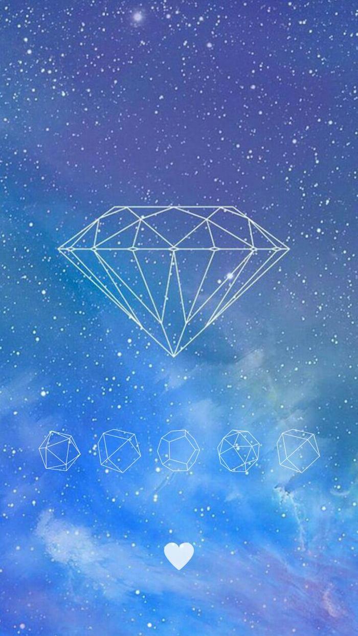 Large Diamond Drawing, Constellations Drawing, Cute - Diamond - HD Wallpaper 