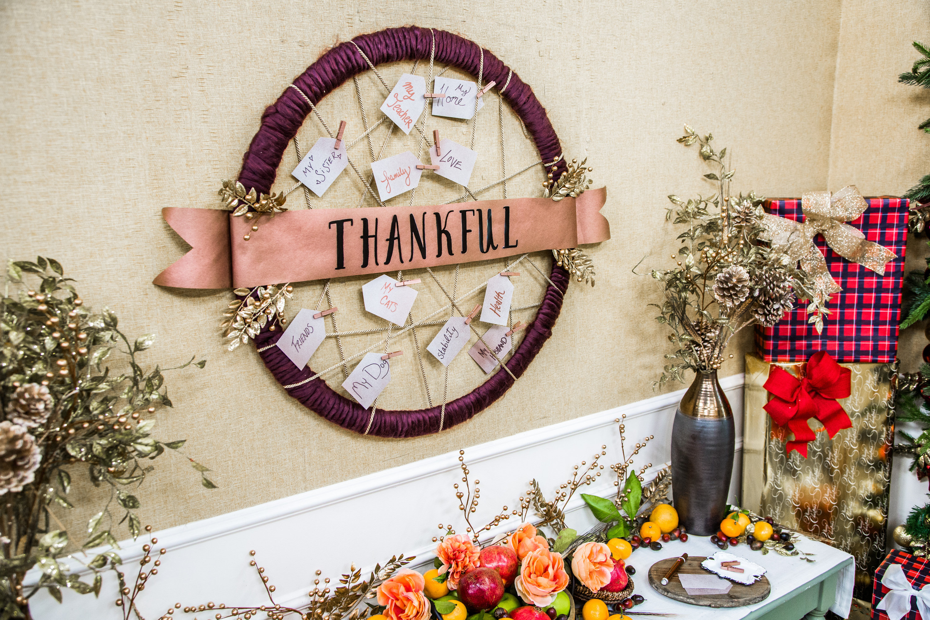 Diy Gratitude Dream Catcher - Metal Wire Wreath Hoop Dream Catcher - HD Wallpaper 